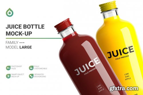 CreativeMarket - Juice Bottle Mockup 5325379