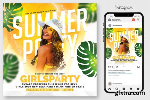 CreativeMarket - Summer Beach Party Flyer 4969965