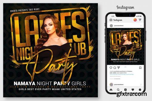 CreativeMarket - Ladies Club Night Party Flyer 4967065