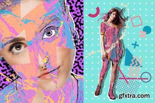 CreativeMarket - Back to the 90s Photoshop Action 5335278