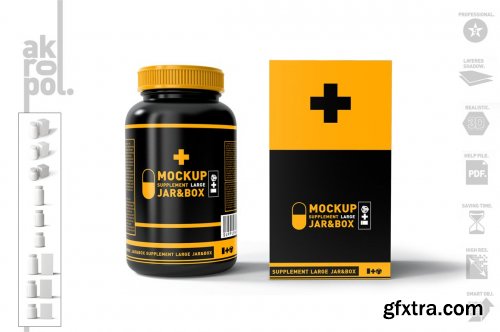 CreativeMarket - Pill Bottles Mock Up 4795363