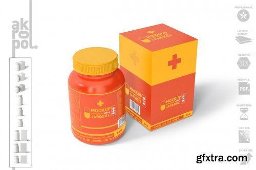 CreativeMarket - Pill Bottles Mock Up 4795363