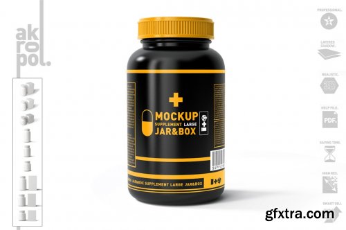 CreativeMarket - Pill Bottles Mock Up 4795363