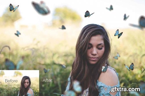 CreativeMarket - 52+ Butterflies Photo Overlays 6414950