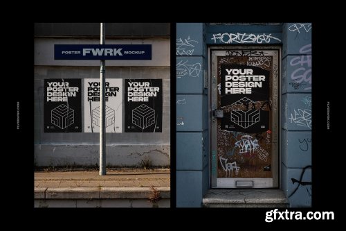 CreativeMarket - Urban Poster Wall Mockups 5013944