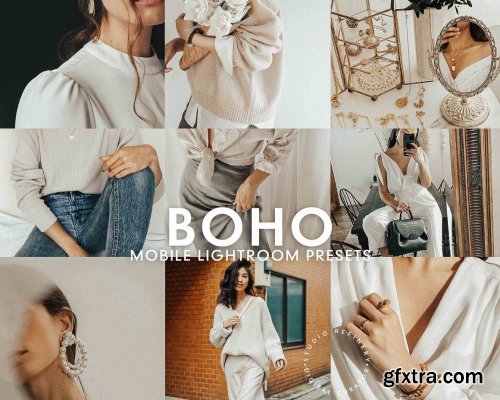 CreativeMarket - 5 BOHO MOBILE LIGHTROOM PRESETS 5277235