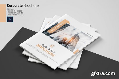 CreativeMarket - Corporate Bi-fold Brochure 4956232