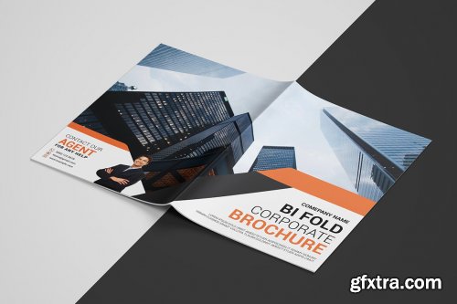 CreativeMarket - Corporate Bi-fold Brochure 4956257 