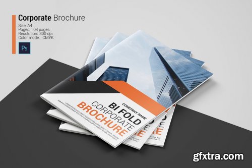 CreativeMarket - Corporate Bi-fold Brochure 4956257 