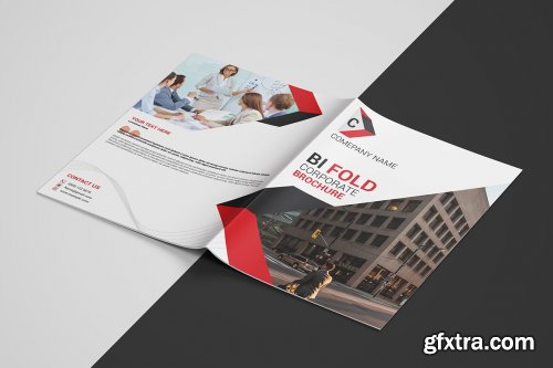 CreativeMarket - Corporate Bi-fold Brochure 4956308