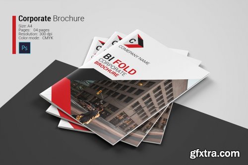 CreativeMarket - Corporate Bi-fold Brochure 4956308