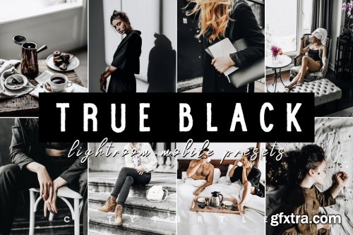 CreativeMarket - TRUE BLACK LIGHTROOM MOBILE PRESETS 4926931