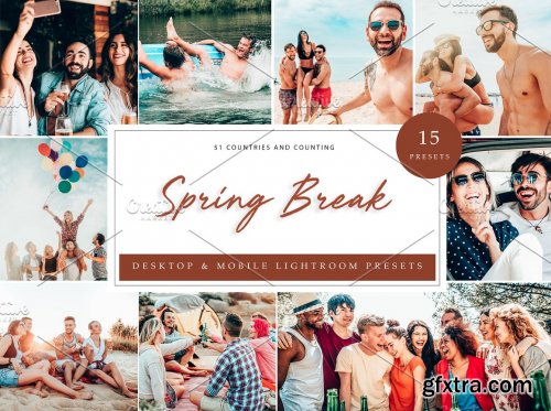 CreativeMarket - 15 x Lightroom Presets Spring Break 5226185