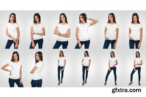 CreativeMarket - Female T-Shirt Mockups Vol 3 Part 2 5336758