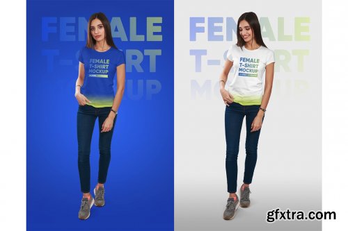 CreativeMarket - Female T-Shirt Mockups Vol 3 Part 2 5336758