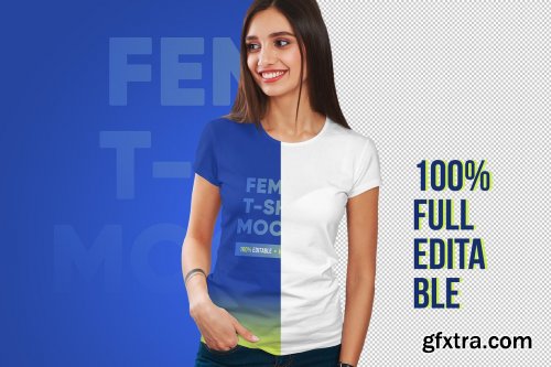 CreativeMarket - Female T-Shirt Mockups Vol 3 Part 2 5336758