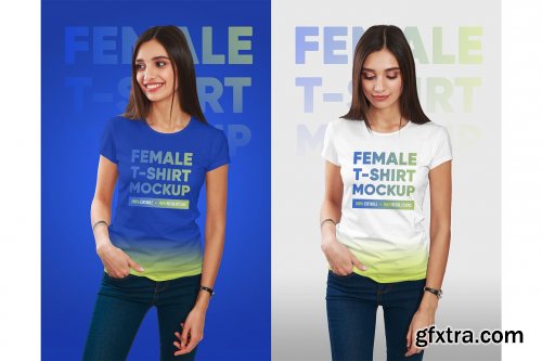 CreativeMarket - Female T-Shirt Mockups Vol 3 Part 2 5336758