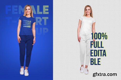 CreativeMarket - Female T-Shirt Mockups Vol 4 Part 1 5336759