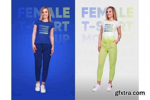 CreativeMarket - Female T-Shirt Mockups Vol 4 Part 1 5336759