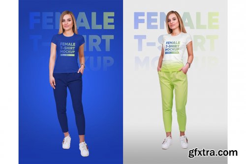 CreativeMarket - Female T-Shirt Mockups Vol 4 Part 1 5336759