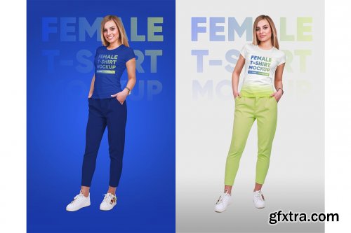 CreativeMarket - Female T-Shirt Mockups Vol 4 Part 1 5336759