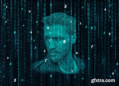 CreativeMarket - Matrix Portrait Photoshop Action 6456511