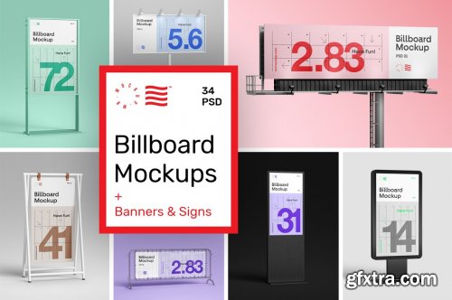 CreativeMarket - Billboard Mockups + Banners & Signs 6440335