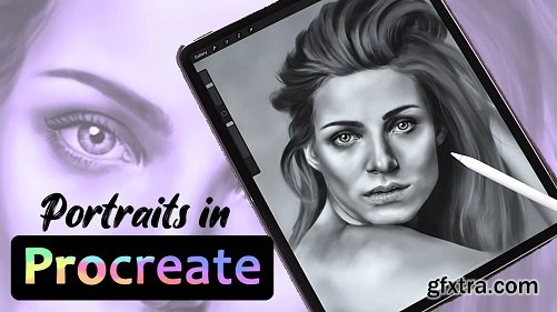 Realistic Portraits in Procreate: How to create a Grayscale Portrait