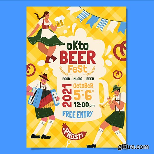 Oktoberfest vertical flyer template