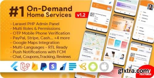 CodeCanyon - On-Demand Home Services, Business Listing, Handyman Booking with Admin Panel v1.2.1 - NULLED