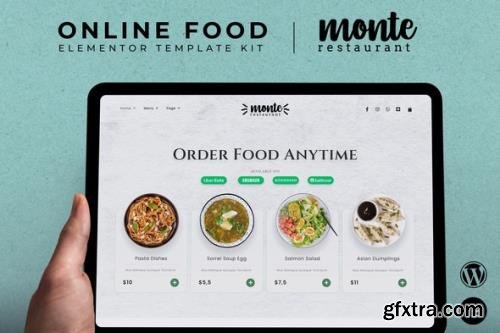 ThemeForest - Monte v1.0.0 - Online Food Elementor Template Kit - 33646139