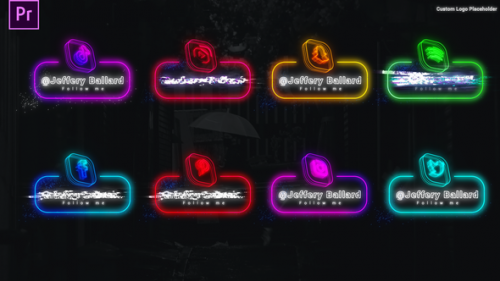 Videohive - Neon Social Media Lowerthirds - 33630148 - 33630148