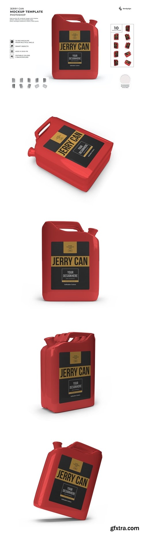 Jerry Can Mockup Template Set