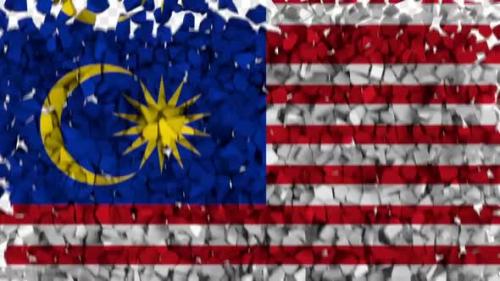 Videohive - Malaysia Flag Breaking Rocks Transition - 33607523 - 33607523