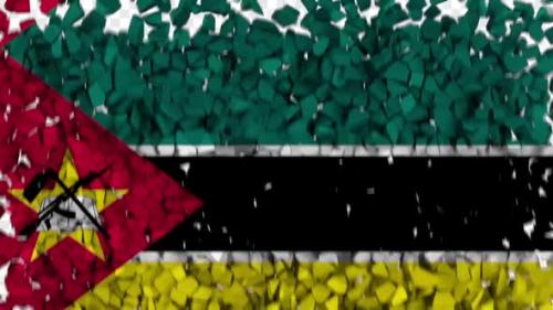 Videohive - Mozambique Flag Breaking Rocks Transition - 33607822 - 33607822