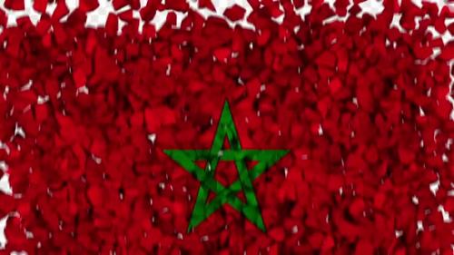 Videohive - Morocco Flag Breaking Rocks Transition - 33607825 - 33607825