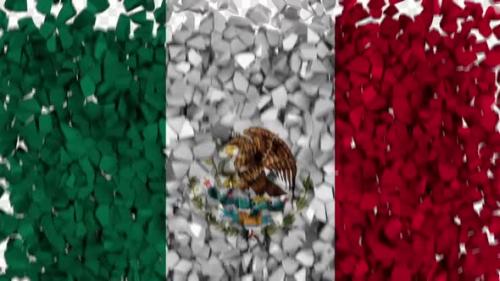 Videohive - Mexico Flag Breaking Rocks Transition - 33607826 - 33607826