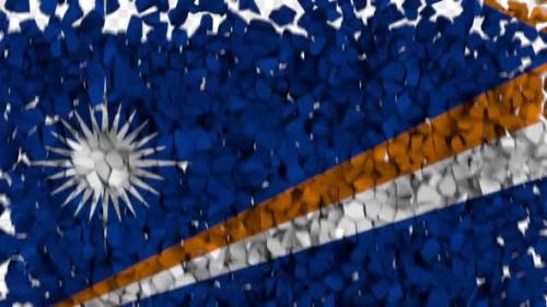 Videohive - Marshall Islands Flag Breaking Rocks Transition - 33607827 - 33607827