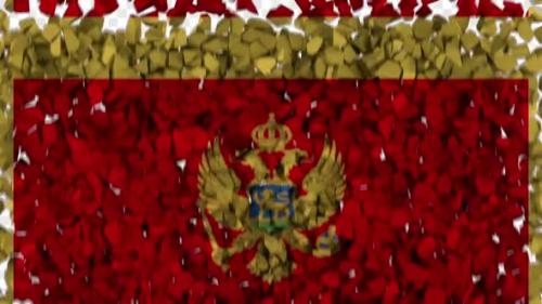 Videohive - Montenegro Flag Breaking Rocks Transition - 33607830 - 33607830