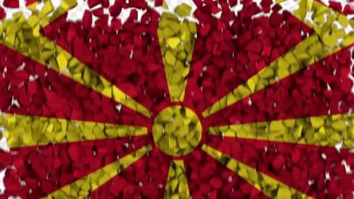 Videohive - Macedonia Flag Breaking Rocks Transition - 33607831 - 33607831