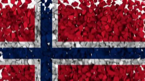 Videohive - Norway Flag Breaking Rocks Transition - 33607911 - 33607911