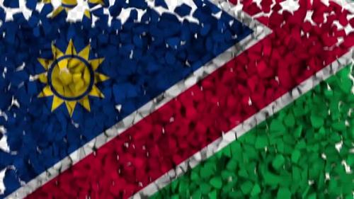 Videohive - Namibia Flag Breaking Rocks Transition - 33607914 - 33607914