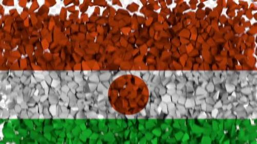 Videohive - Niger Flag Breaking Rocks Transition - 33607918 - 33607918