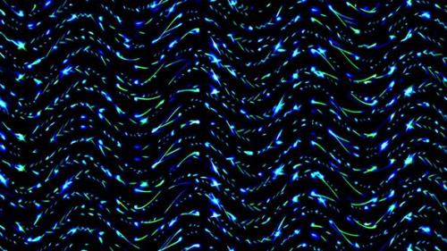 Videohive - shining bright lines set blue wave motion, colorful, on black background - 33623117 - 33623117