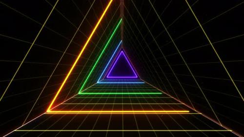 Videohive - Motion Wave VJ Retro Style 80s Grid Triangles - 33655309 - 33655309