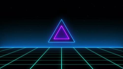 Videohive - Motion Wave VJ Retro Style 80s Grid Triangles - 33655311 - 33655311