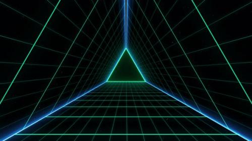 Videohive - Motion Wave VJ Retro Style 80s Grid Triangles - 33655312 - 33655312