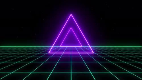 Videohive - Motion Wave VJ Retro Style 80s Grid Triangles - 33655314 - 33655314