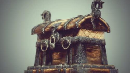 Videohive - Closed Wooden Treasure Chest with Metal Clasp - 33655597 - 33655597