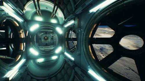 Videohive - Dark Space Ship Futuristic Interior - 33666701 - 33666701